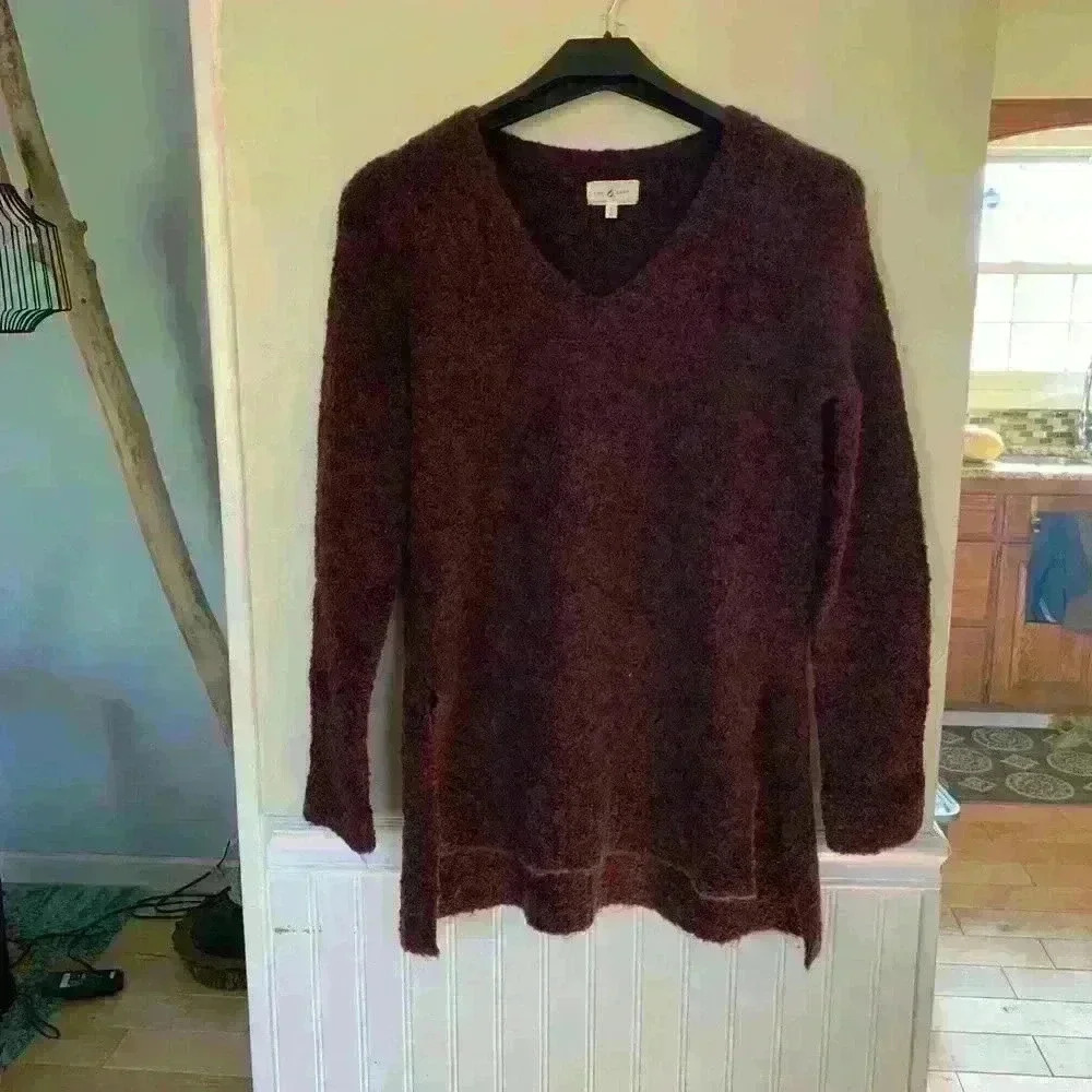 Lou and Grey By LOFT Sweater Maroon Burgundy Size S Redo listing questions